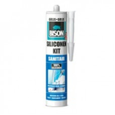 BISON SILICONENKIT SANITAIR ANTRACIET CRT 300ML*12 NL