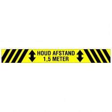 VLOERSTICKER HOUD AFSTAND (Z/G) 100X800 MM GELAMINEERD