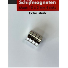 SCHIJFMAGNETEN MAAT 10X3MM 4STUKS