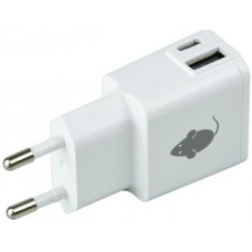 EU USB/USB-C OPLADER 2,4A WIT