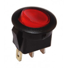 ON/OFF MINI ROCKER 12 VOLT/16 AMP/RED