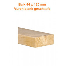 44X120 MM VURENHOUT 300 CM GESCHAAFD