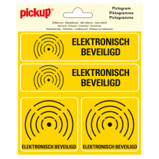 STICKER ELEKTRONISCH BEVEILIGD 150X150 MM 4 STUKS