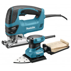 MAKITA COMBISET DECOUPEERZAAG EN VLAKSCHUURMACHINE