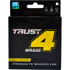 LFT TRUST 4-BRAID PE YELLOW 150MTR. 5,45KG. 0,10MM.