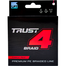 LFT TRUST 4-BRAID PE RED 150MTR. 5,45KG. 0,10MM.