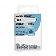 MOER ZESKANT VZ M3 DIN 934 50ST MOER ZESKANT VZ M3 DIN 934 50ST