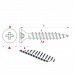 SNELBOUWSCHR. "S" OP BAND 3,5X25 GEFOSF.