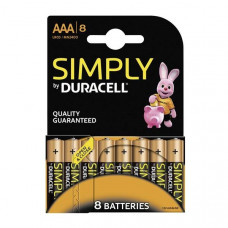8 ST.DURACELL SIMPLY ALKALINE AAA