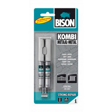 BISON KOMBI METAAL 24 ML. 2K EPOXYLIJM DUBBELSPUIT