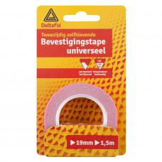 BEVESTIGINGSTAPE WIT 1.5M 19MM 1.0MM