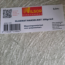 GLASMAT (HAKSELMAT 300 GR/M2) 0,5 M²