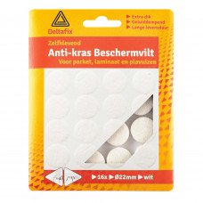 ANTI-KRASVILT ZELFKLEVEND ROND WIT 22 MM 16ST