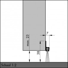 TOCHTPROFIEL/BORSTELPROFIEL IBS-39 250