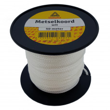 METSELKOORD WIT 50 M NYLON