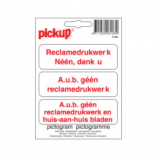 STICKER GEEN REKLAME 100X100 MM