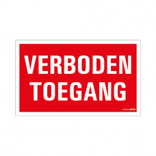 BORD VERBODEN TOEGANG 330X200 MM