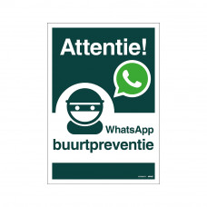 BORD WHATSAPP BUURTPREVENTIE 230X330 MM