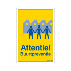 BORD ATTENTIE BUURTPREVENTIE 230X330 MM