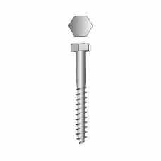 HOUTDRAADBOUT RVS A4 6 X 60 MM DIN 571 4ST