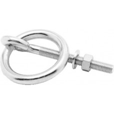 OOGBOUT MET RING 10MM RVS A4