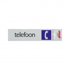 BORD ALULOOK TELEFOON 165X44 MM ZELFKLEVEND