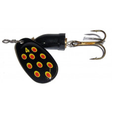LFT RATTLE SPINNER (2) BLACK RED DOTS